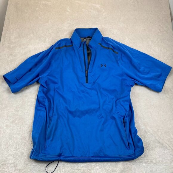 Under Armour Men's Athletic Shirt XL Loose Fit Storm 3 Short Sleeve Quarter Zip - Picture 13 of 14